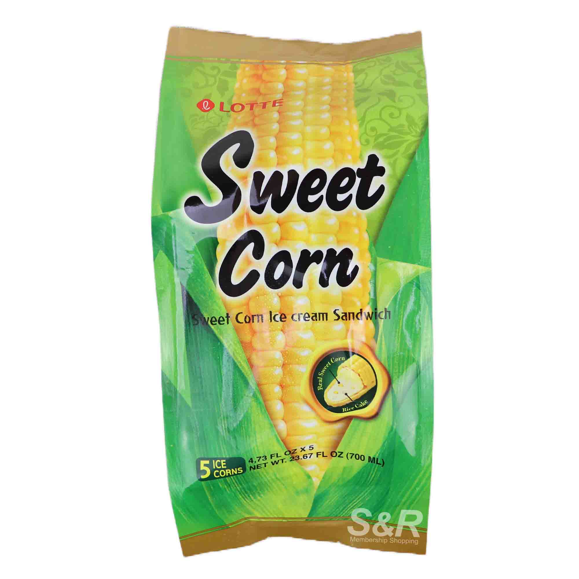 Lotte Sweet Corn Ice Cream Sandwich (140mL x 5pcs) Lotte Sweet Corn Ice Cream Sandwich (140mL x 5pcs)